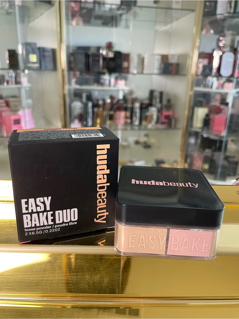 Huda Beauty Easy Bake Duo Loose Powder - Cherry peach